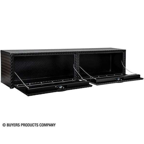 Buyers Products 16x13x88 Textured Matte Black Diamond Tread Aluminum Top Mount Truck Box Model 1722556