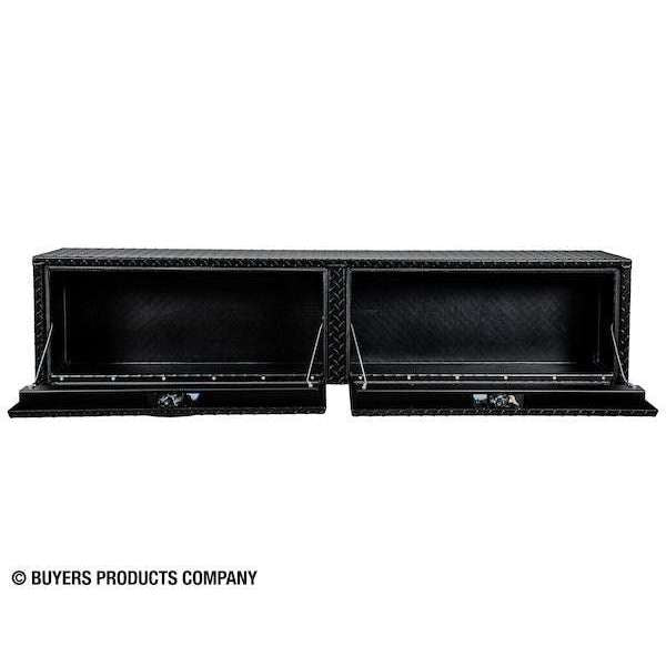 Buyers Products 16x13x88 Textured Matte Black Diamond Tread Aluminum Top Mount Truck Box Model 1722556