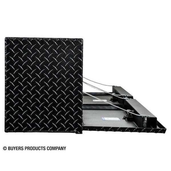 Buyers Products 16x13x88 Textured Matte Black Diamond Tread Aluminum Top Mount Truck Box Model 1722556