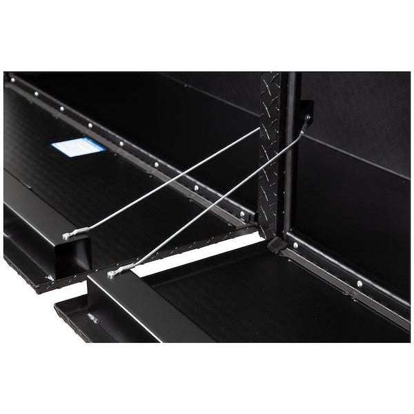 Buyers Products 16x13x88 Textured Matte Black Diamond Tread Aluminum Top Mount Truck Box Model 1722556