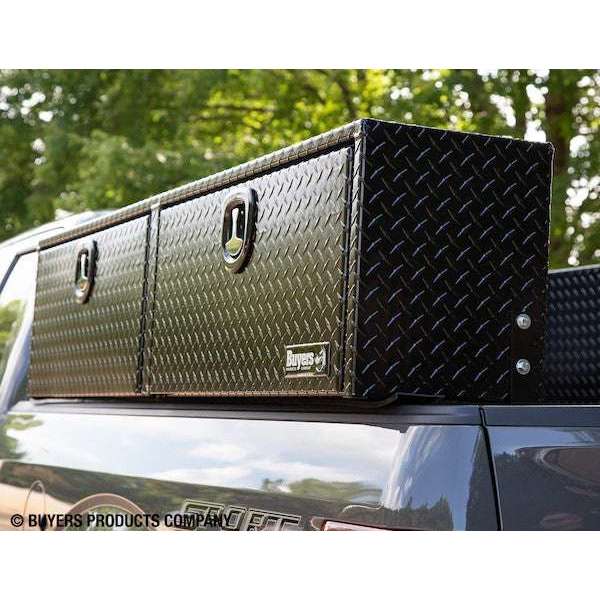 Buyers Products 18x16x72 Inch Black Diamond Tread Aluminum Top Mount Truck Box 1721563