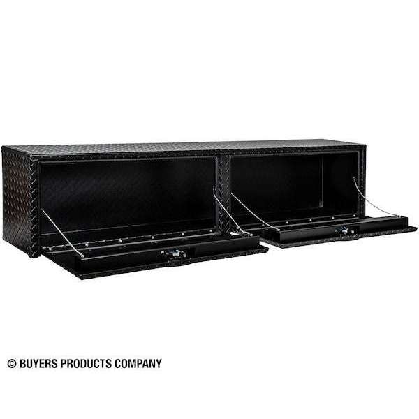 Buyers Products 18x16x72 Textured Matte Black Diamond Tread Aluminum Top Mount Truck Box 1722563