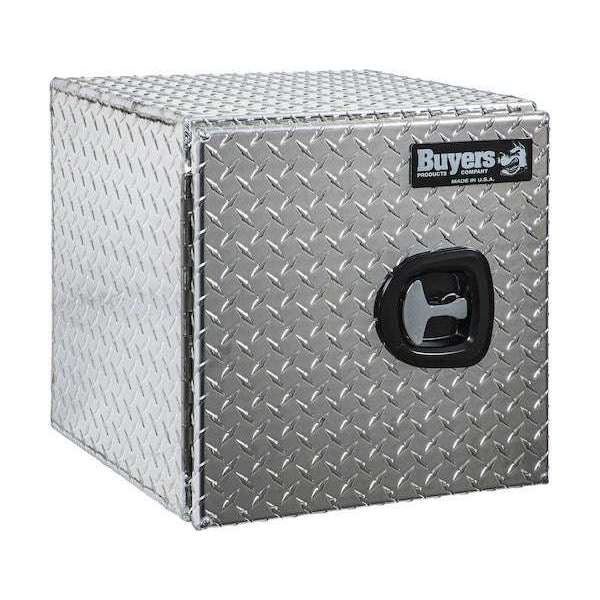 Buyers Products 18x18x18 Inch Diamond Tread Aluminum Underbody Truck Box Single Barn Door 1705201