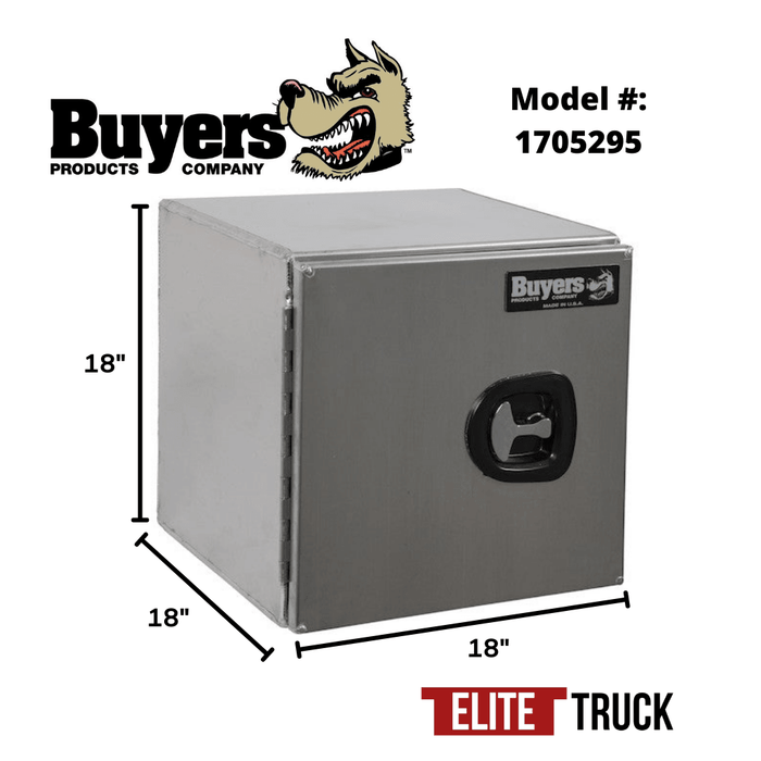 Products Buyers Products 18x18x18 Inch Smooth Aluminum Underbody Truck Tool Box Single Barn Door 1705295 Dimensions