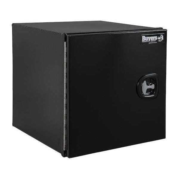 Buyers Products 18x18x18 Inch Pro Series Black Smooth Aluminum Underbody Truck Box Single Barn Door 1705895