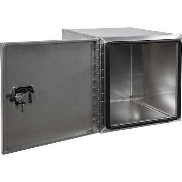 Buyers Products 18x18x18 Inch Pro Series Smooth Aluminum Underbody Truck Box Single Barn Door 1705395