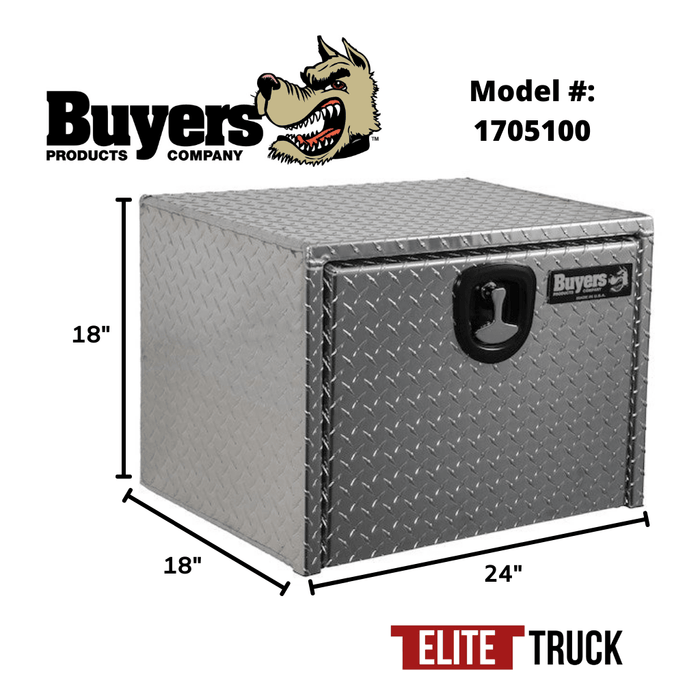 Products Buyers Products 18x18x24 Inch Diamond Tread Aluminum Underbody Truck Box 1705100 Dimensions