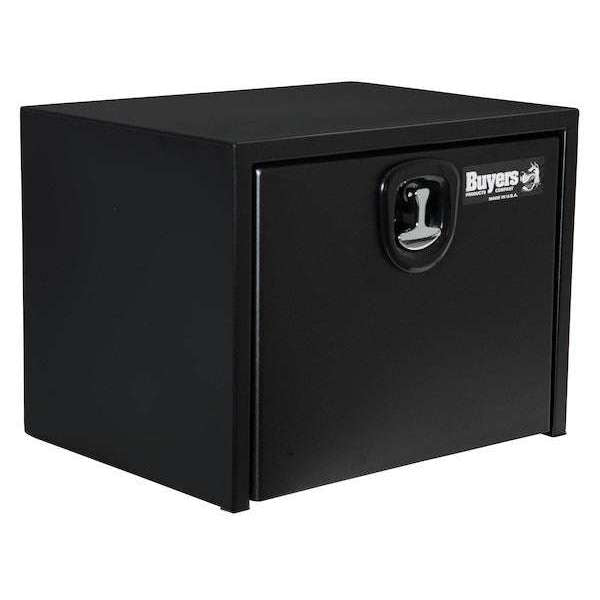 Buyers Products 24x24x24 Inch Textured Matte Black Steel Underbody Truck Box With 3-Point Latch Model 1734500