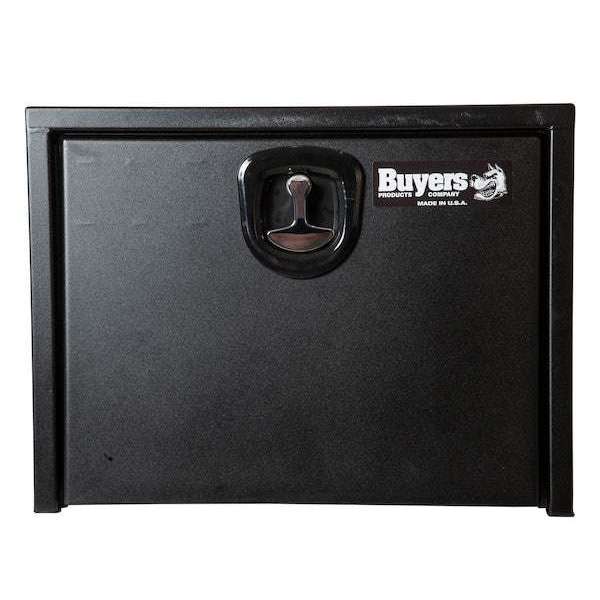 Buyers Products 18x18x24 Inch Textured Matte Black Steel Underbody Truck Box With 3-Point Latch 1732500