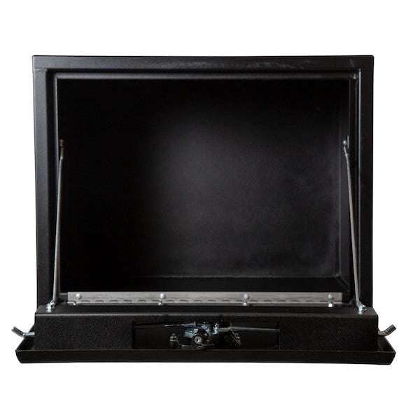 Buyers Products 24x24x24 Inch Textured Matte Black Steel Underbody Truck Box With 3-Point Latch Model 1734500