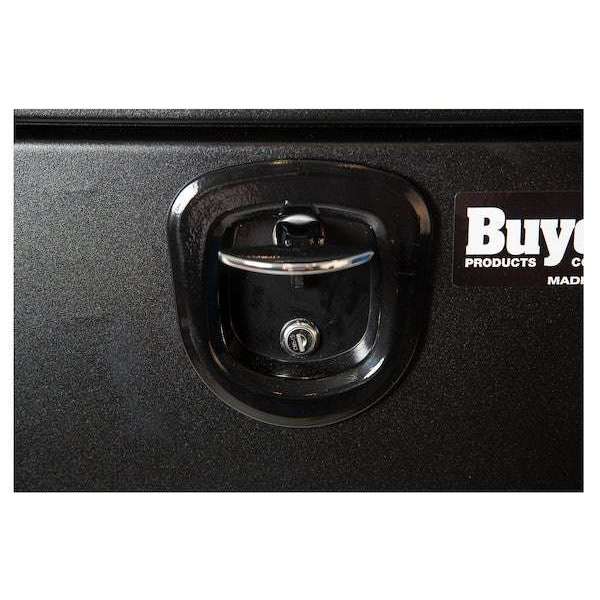 Buyers Products 18x18x24 Inch Textured Matte Black Steel Underbody Truck Box With 3-Point Latch 1732500