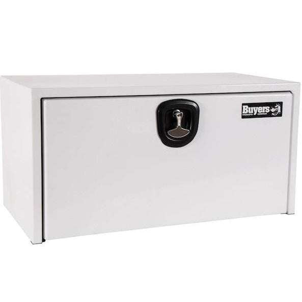 Buyers Products 18x18x24 Inch White Steel Underbody Truck Box With 3-Point Latch 1732400