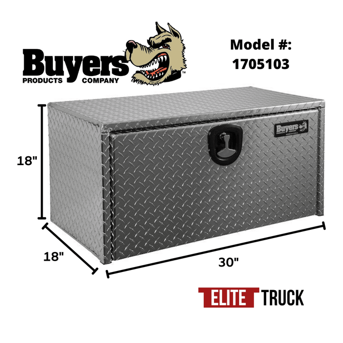 Products Buyers Products 18x18x30 Inch Diamond Tread Aluminum Underbody Truck Box 1705103 Dimensions