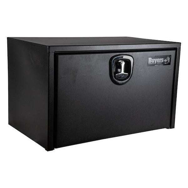 Buyers Products 24x24x30 Inch Textured Matte Black Steel Underbody Truck Box with 3-Point Latch 1734503