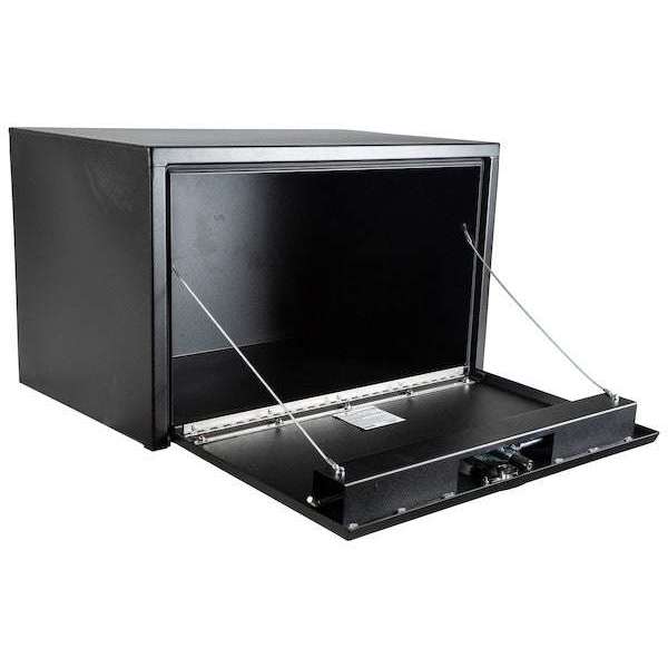 Buyers Products 18x18x30 Inch Textured Matte Black Steel Underbody Truck Box with 3-Point Latch 1732503