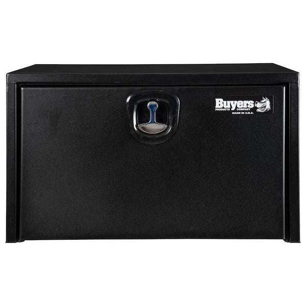 Buyers Products 24x24x30 Inch Textured Matte Black Steel Underbody Truck Box with 3-Point Latch 1734503