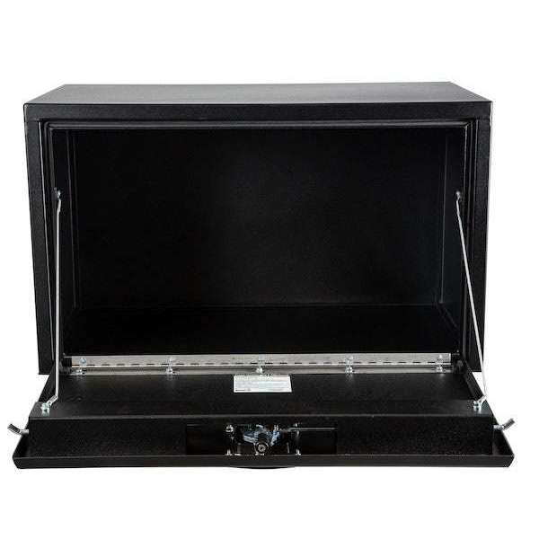 Buyers Products 24x24x30 Inch Textured Matte Black Steel Underbody Truck Box with 3-Point Latch 1734503