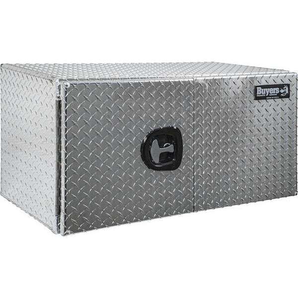Buyers Products 18x18x36 Inch Diamond Tread Aluminum Underbody Truck Box - Double Barn Door, 3-Point Compression Latch 1705205