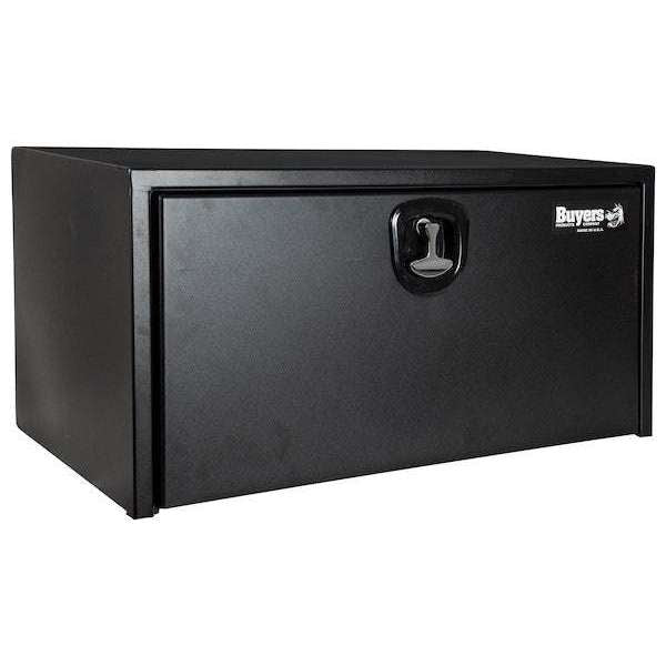 Buyers Products 18x18x36 Inch Textured Matte Black Steel Underbody Truck Box with 3-Point Latch 1732505