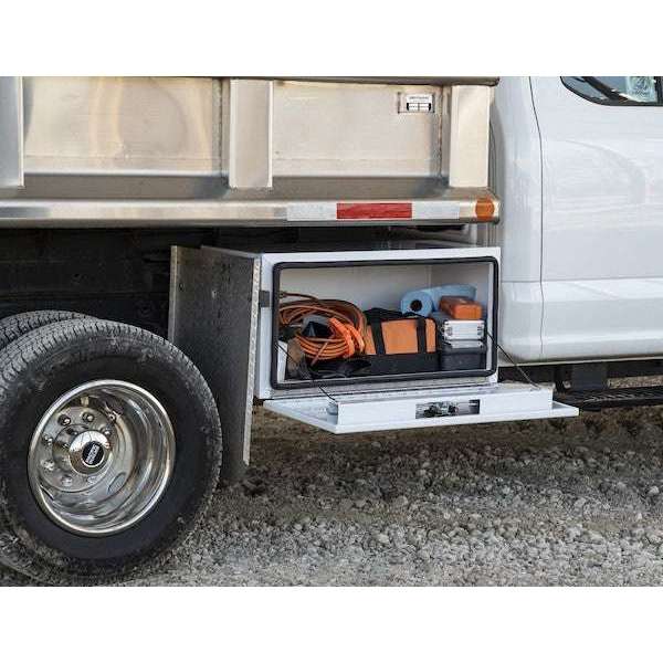 Buyers Products 18x18x36 Inch White Pro Series Smooth Aluminum Underbody Truck Box 1707965