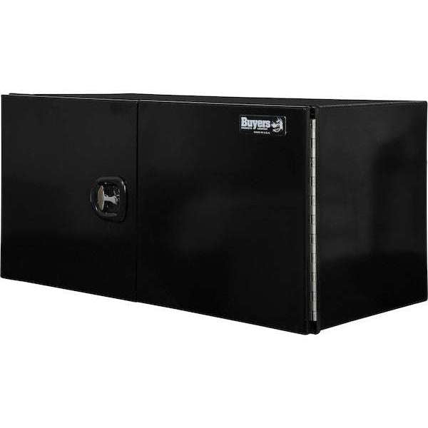 Buyers Products 18x18x36 Inch Pro Series Black Smooth Aluminum Underbody Truck Box with Barn Door - Double Barn Door, 3-point Compression Latch 1705905