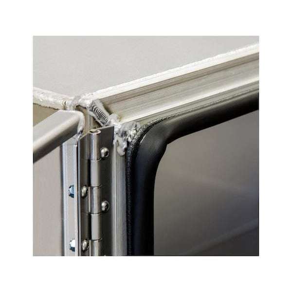 Buyers Products 18x18x36 Inch Pro Series Smooth Aluminum Underbody Truck Box - Double Barn Door,  3-Point Compression Latch 1705405