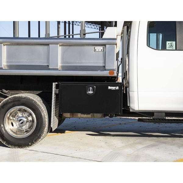 Buyers Products 18x18x48 Inch Black Steel Underbody Truck Box With 3-Point Latch 1732310