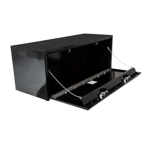 Buyers Products 18x18x60 Inch Black Steel Underbody Truck Box With Paddle Latch 1702115