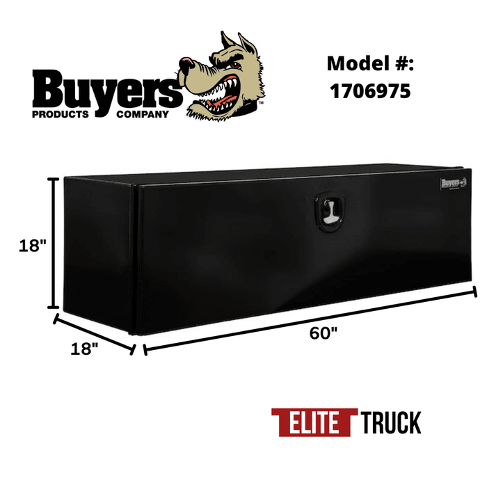 Products Buyers Products 18x18x60 Inch Black XD Smooth Aluminum Underbody Truck Box 1706975 Dimensions