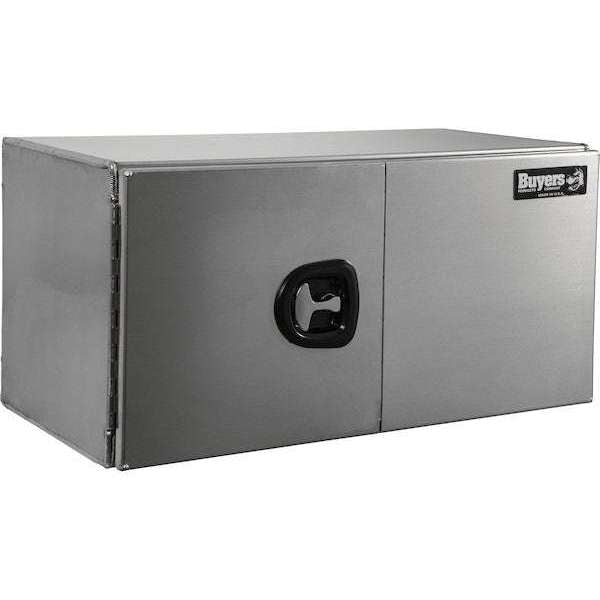 Buyers Products 18x18x60 Inch Pro Series Smooth Aluminum Underbody Truck Box - Double Barn Door,  3-Point Compression Latch 1705415
