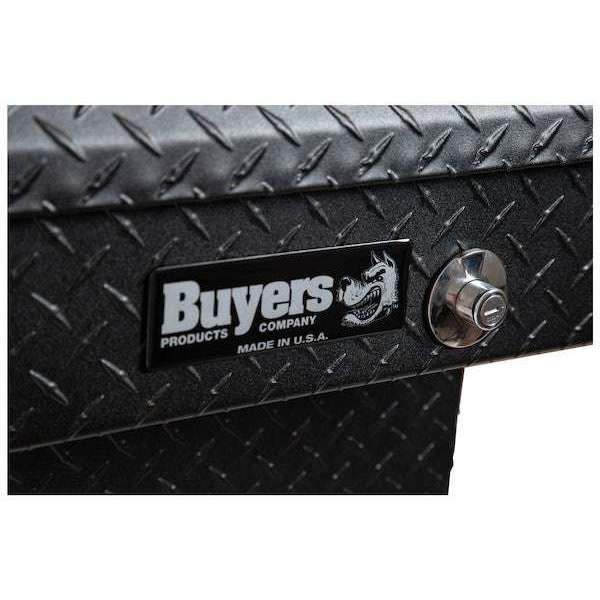 Buyers Products 23x27x71 Inch Textured Matte Black Diamond Tread Aluminum Gull Wing Truck Box - Lower Half 11x20x60 1722423