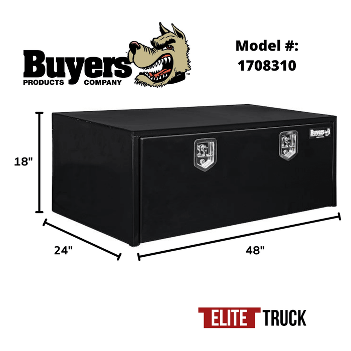 Products Buyers Products 18x24x48 Inch Black Steel Underbody Truck Box 1708310 Dimensions