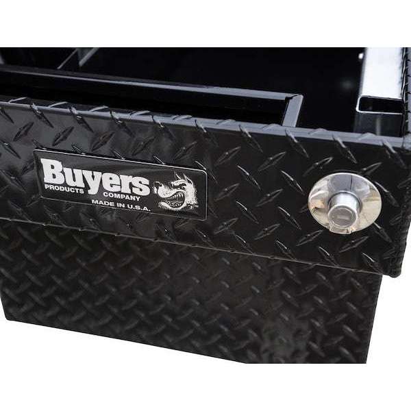 Buyers Products 18x27x71 Inch Gloss Black Diamond Tread Aluminum Crossover Truck Box 1729420