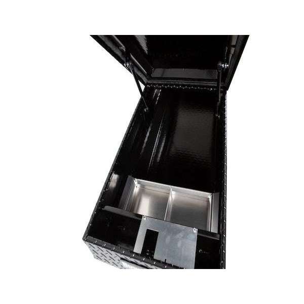 Buyers Products 18x27x71 Inch Gloss Black Diamond Tread Aluminum Gull Wing Truck Box - Lower Half 11x27x60 1720420