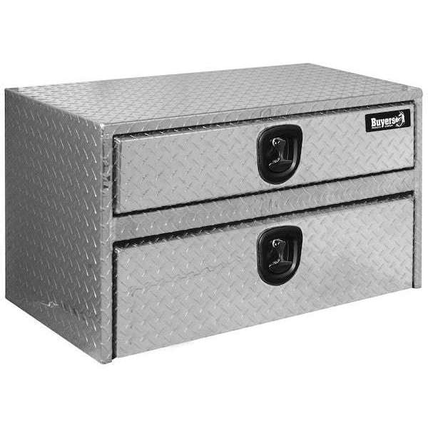 Buyers Products 20x18x36 Inch Diamond Tread Aluminum Underbody Truck Box With Drawer 1712205
