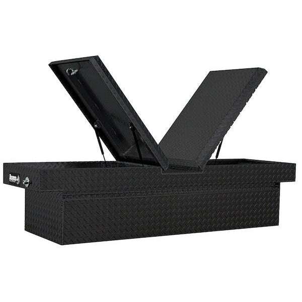 Buyers Products 23x20x71 Inch Gloss Black Diamond Tread Aluminum Gull Wing Truck Box - Lower Half 16x20x60 Model 1720413
