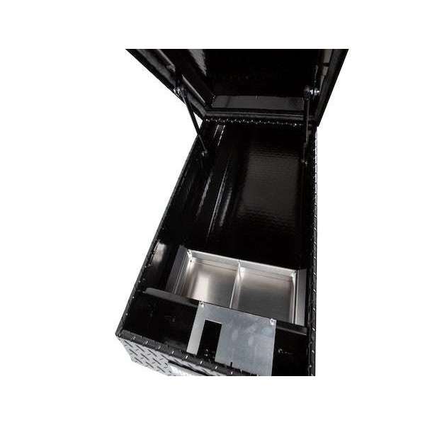 Buyers Products 23x20x71 Inch Gloss Black Diamond Tread Aluminum Gull Wing Truck Box - Lower Half 16x20x60 Model 1720413