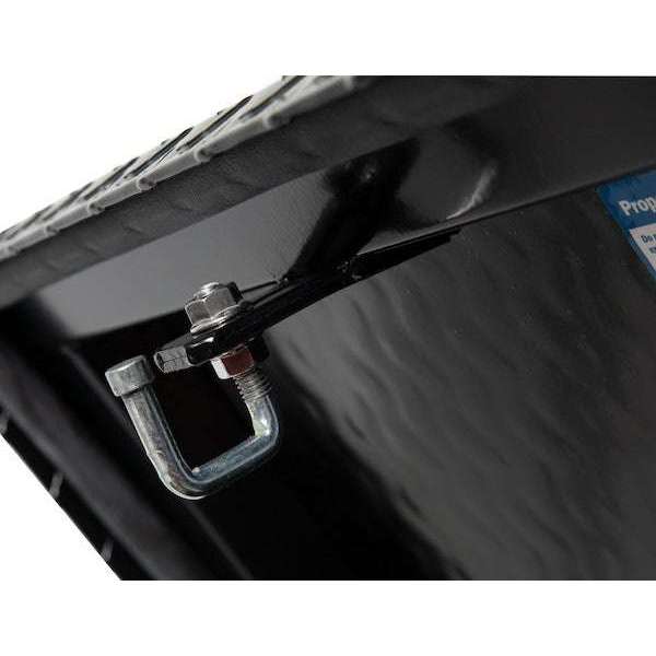 Buyers Products 23x20x71 Inch Gloss Black Diamond Tread Aluminum Gull Wing Truck Box - Lower Half 16x20x60 Model 1720413