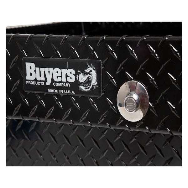 Buyers Products 23x20x71 Inch Gloss Black Diamond Tread Aluminum Gull Wing Truck Box - Lower Half 16x20x60 Model 1720413