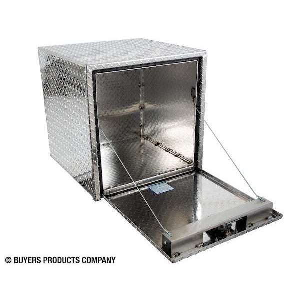 Buyers Products 24x24x24 Inch Diamond Tread Aluminum Underbody Truck Box with 3-Pt. Latch 1735130