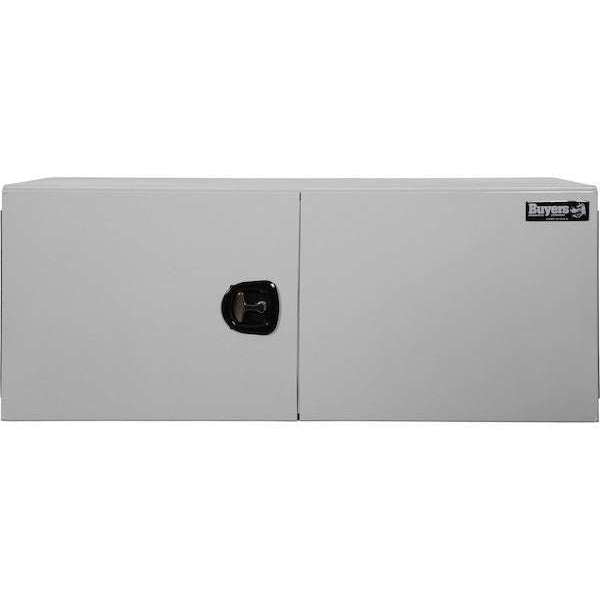 Buyers Products 24x24x36 Inch White Smooth Aluminum Underbody Truck Tool Box - Double Barn Door, 3-Point Compression Latch 1706835