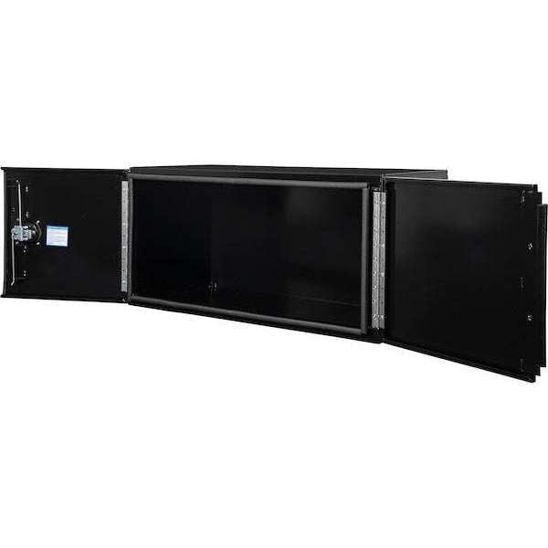 Buyers Products 24x24x48 Inch Black Smooth Aluminum Underbody Truck Tool Box - Double Barn Door, 3-Point Compression Latch 1705840