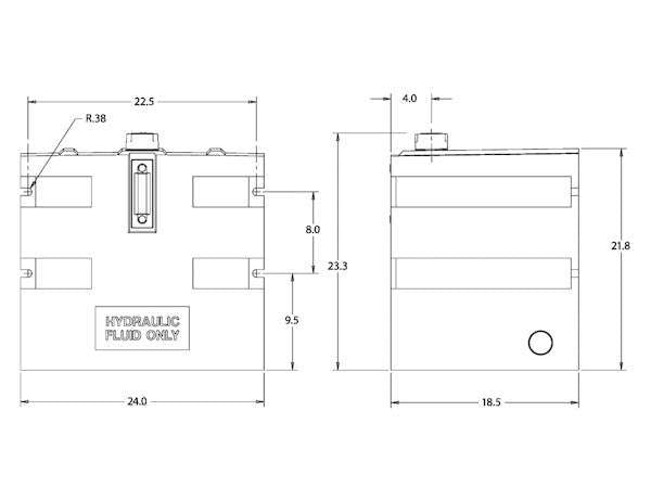 Buyers Products 25 Gallon Side-Mount Polymer Reservoir Model SMR25P