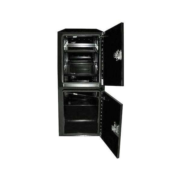 Buyers Products 55x24x85 Inch Black Steel Backpack Truck Box - 9.1 Inch Offset Floor BP855524B