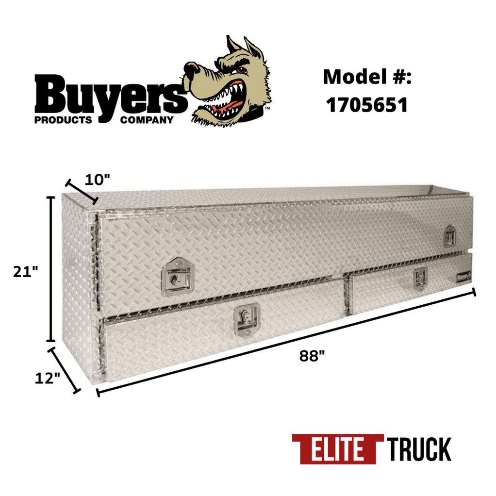 Buyers Products Pickup Contractor Top Mount Truck Box With Drawers 88