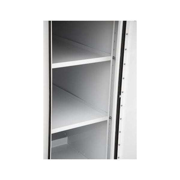 Buyers Products 24x48x96 White Steel Straight Side Backpack Truck Box with Adjustable Shelving BP964824WLL