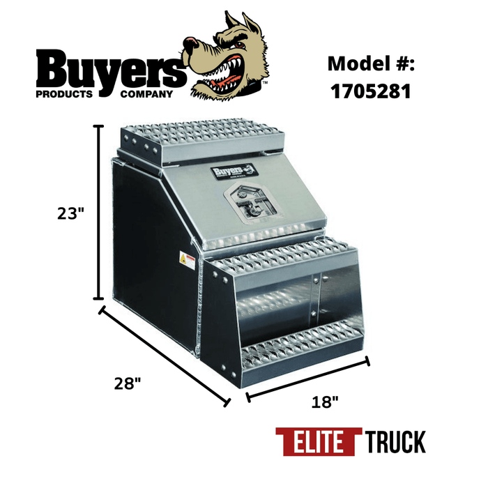 Products Buyers Products WideOpen™ Class 8 Step Box for Semi Trucks - 18 Inch Width 1705281 Dimensions