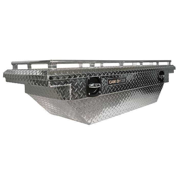 Camlocker Crossover Tool Box 60 Inch With Rail For Jeep Gladiator JT Low Profile Bright Aluminum S60LPBLRL