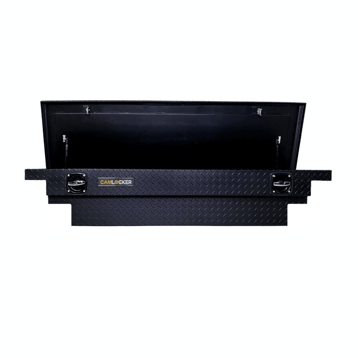 CamLocker Crossover Tool Box 63 Inch Low Profile Notched Matte Black With Rail Model S63LPFNRLMB