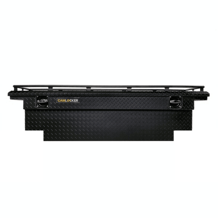 CamLocker King Size Crossover Tool Box 71 Inch Deep & Wide Low Profile Notched Matte Black With Rail Model KS71XDWLPUNRLMB